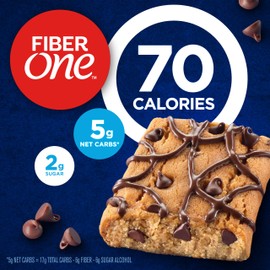 Fiber One Fiber One 70 Calorie Brownies, Chocolate Chip Cookie, 2g Sugar, Value Pack, 12 Count, 10.6 oz