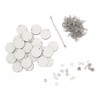 72Pcs Sublimation Keychain Blanks Bulk Set Double Sided Round DIY