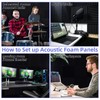 12 Pack Sound Proof Foam Panels Studio Acoustic Foam Panels,1"