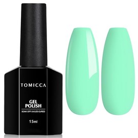 TOMICCA UV Nagellack Pastel, 15ml Macaroon Grün Gel Nagellack, Soak Off UV Nagellack Nail Art