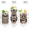 Tiki Mugs Set - Large Ceramic Tiki Mug, Cocktail Mugs