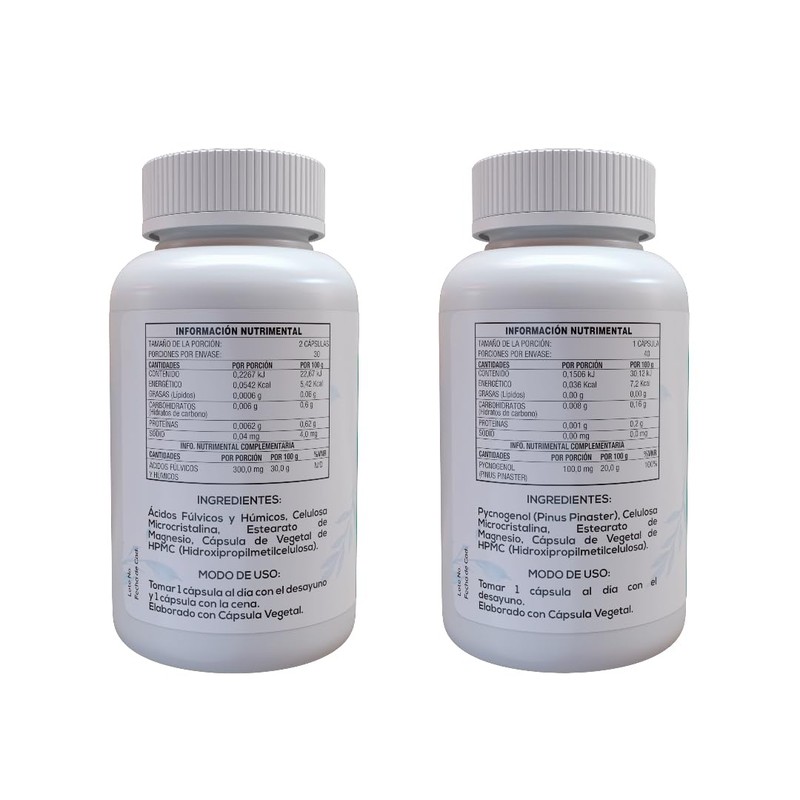 INDIGO LIFE NUTRACEUTICOS – Pack Doble: Ácidos Fúlvicos 60 Caps