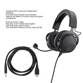 Headphone Cable 3.5mm Replacement Cable for MMX 150 Headphones 1.2m, black