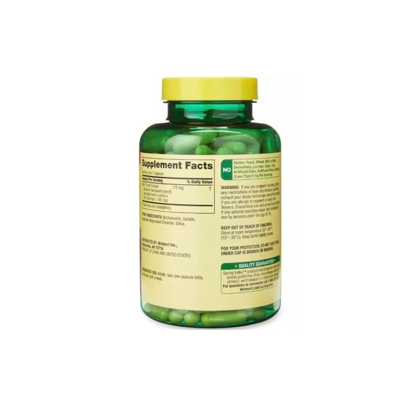 Spring Valley - Milk Thistle 175 mg, 180 Capsules