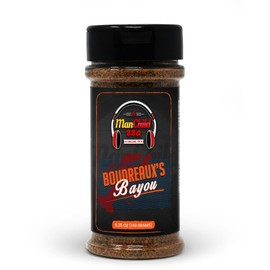 Cajun Seasoning Mix (NO MSG, Low Sodium) | Boudreaux's Bayou Seafood Boil Seasonings | Rubs for Smoking & Cooking | Chicken, Fish, Salmon, Shrimp, Turkey Spice Rub by Manchild | Gluten Free | 5.25 Oz