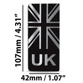 Biomar Labs 2 x Vinyl Sticker Number Plate JDM Tuning Car Motorcycle UK Union Jack United Kingdom Brexit Stickers QV 10
