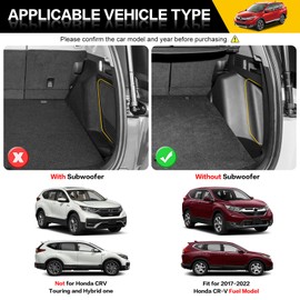 JTYZSM Rear Cargo Mat for 2017-2022 Honda CRV Fuel Model Cargo Liner All Weather TPE Anti-Slip Trunk Mat for 2017 2018 2019 2020 2021 2022 Honda CR-V Accessories (Fit 17-22 Fuel Model Only)