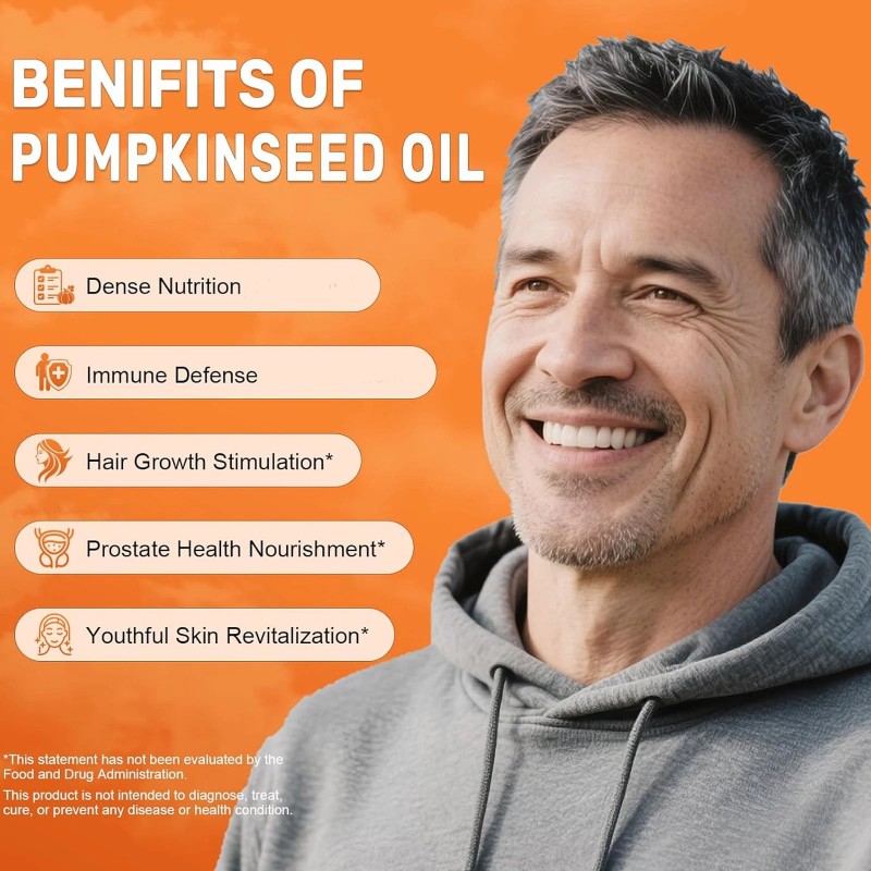 ZONEEY Pumpkin Seed Oil Saw Palmetto 3000 mg - Bladder