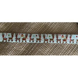 Unbranded 1 Yard 5/8” Christmas Reindeer Fold Over Elastic Hair Ties