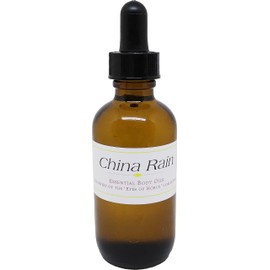 China Rain Scented Body Oil Fragrance [Glass Dropper Top - Yellow - 2 oz.] - ID#38220