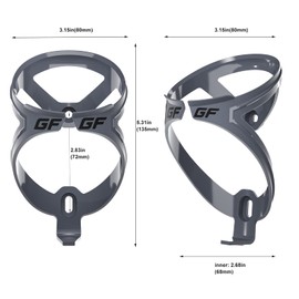 GEMFUL Bicycle Bottle Holder with Water Bottle BPA-Free 750 ml Black