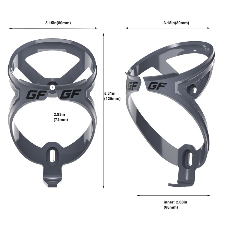 GEMFUL Bicycle Bottle Holder with Water Bottle BPA-Free 750 ml