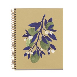 Miquelrius - Recycled A5 Notebook - 4 Coloured Stripes - Horizontal Stripes 7mm - 120 Sheets - Spiral - Sweet Fruits Collection - Lemon Stand