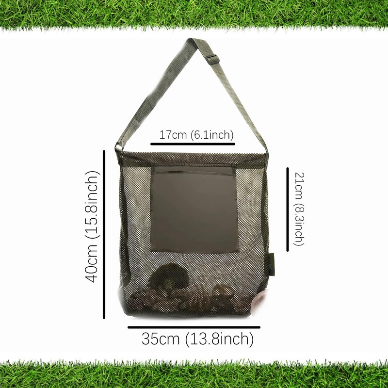 Bustlwor Crate Mushroom Hunting Bag, Mushroom Collecting Backpack, Foldable, Mushroom
