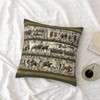 Bayeux Tapestry Throw Pillow Covers 18"X18" Cozy Velvet Square Throw