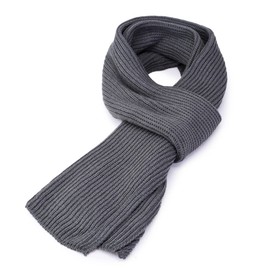 LXLUOO Mens Classic Warm Long Winter Scarf (Grey)