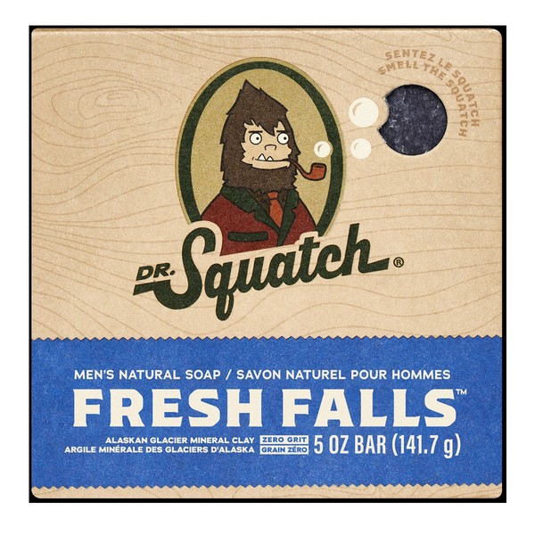 Dr. Squatch Men's Natural Soap Bar Fresh Falls 141.7g