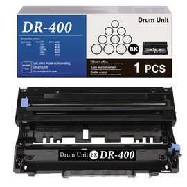 JUL 1-Pack Black DR-400 DR400 Drum Unit Compatible Replacement for Brother DCP-1200 1400 HL-1230 1240 1250 1270N 1435 MFC-8300 8500 8600 P2500 8700 9600 9700 9800 IntelliFax-4100e 4100 4750 Printer