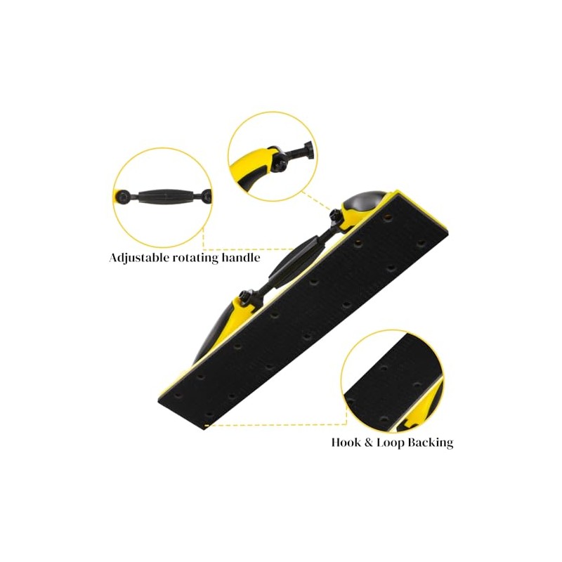 Hand Sanding File Block, Adjustable Radius Flex Longboard Sanding Block
