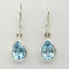 Amber America Facetted BLUE TOPAZ Drop / Pear Earrings -