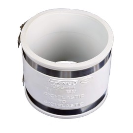 Fernco P1056-44W Flexible PVC Pipe Coupling for Cast Iron, Plastic or Steel to Cast Iron, Plastic or Steel Plumbing Connections