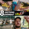 MKNZOME 6 PCS Multi-Jointed Fishing Lures, Lifelike Slow Sinking Bass