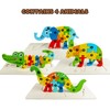 Pack of 4 3D Children's Wooden Puzzles, Wooden Toys from