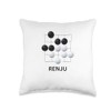 Renju Japanese Vintage Game Board Classic Strategy Tile Throw Pillow