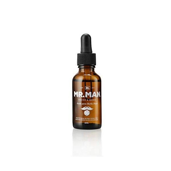 ACEITE DE BARBA ORGANICO NATURAL FRESH MR. MAN elimina resequedad