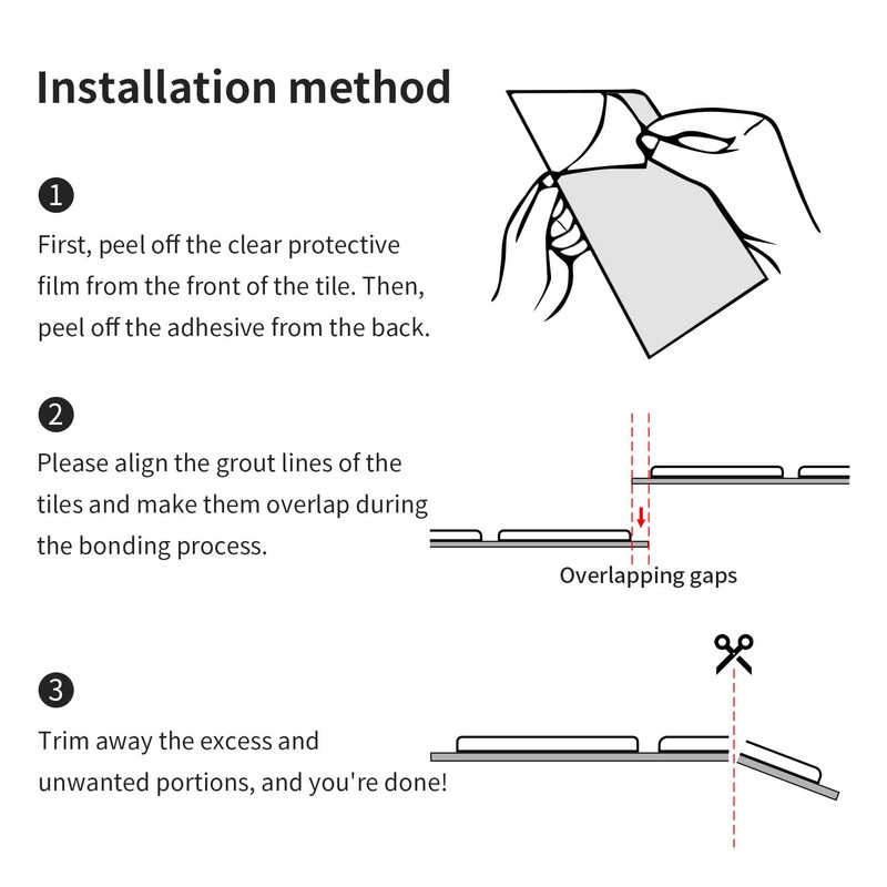 Ntrniva Beige Stone Effect Finger Tile Stickers, 3D Gel 20