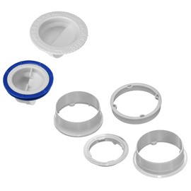 Genérico FLEXIMATIC | Kit de 10 Válvulas Check Anti-olores Universal (2590) para Coladeras, 2 Tamaños, Blanco y Azul, 12-18 L/min