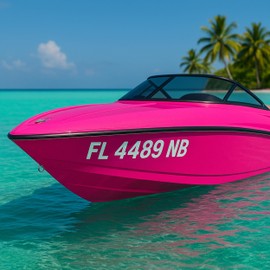 Boat Registration Numbers - Set of 2 Boats Decals with Number Stickers and Letters - Durable Vinyl Decal for Yacht, Boat, Jet Ski