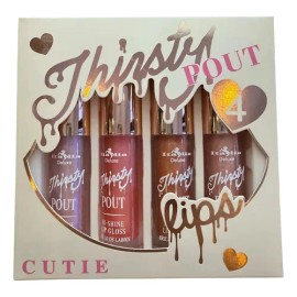 Set Deluxe De Brillo Labial Thirsty Pout Italia De 4 Tonos