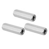 PATIKIL 1/4"-20 UNC 304 Stainless Steel Hex Coupling Nuts, 3Pcs