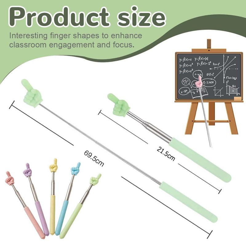 LAKJUOZ Pack of 5 Extendable Pointing Stick, Index Finger Rod,