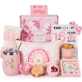 16th Birthday Gifts for Girls, Happy 16th Birthday Gift Ideas Set for Daughter,Cute Unique 16 Year Old Birthday Gifts Basket Presents for Her,Best Friend Sister, Friend, Teen Girls, Granddaughter