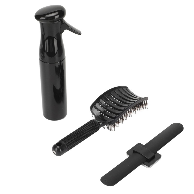 Detangling Curved Vent Brush Spray Bottle Hair Clip Pin Wristband