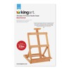KINGART, Heavy Duty Tabletop Wooden H-Frame Studio Easel, Natural Finish