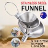 AIMALL 3PCS Stainless Steel Oil Liquid Funnels, Durable Metal Funnels