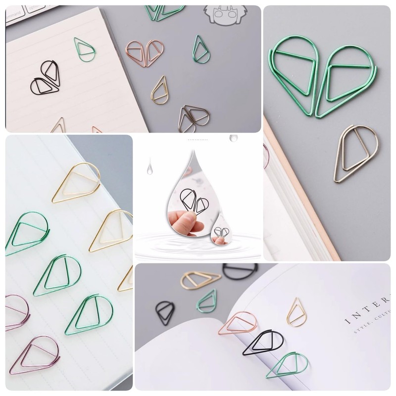 [Set of 2] Book Clips, Clear Swirl Clips| Holds Textbooks,