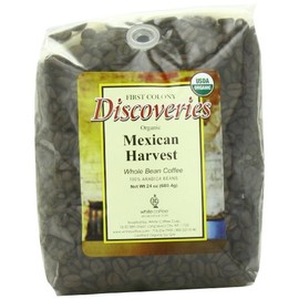 First Colony Organic Whole Bean Coffee, Mexican Harvest, 24-Ounce