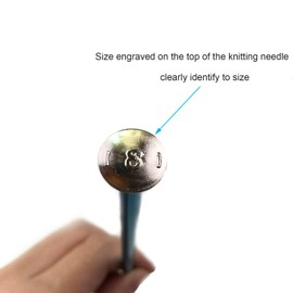 Weabetfu Aluminum Metal Knitting Needle,Colored Straight Single Pointed,10-inch Length for Handmade DIY Knitting,Size US 8(5.0mm)