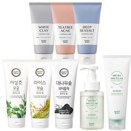 Happy Bath 해피바스 클렌징폼 2개 증정/세안 세수 버블폼 어성초 [아모레퍼시픽 사은품 랜덤 증정] [대나무숯 클렌징폼 200G 2개] Happy Bath Cleansing Foam Gift Set / Facial Wash Bubble Foam with Mugwort [Amorepacific Random Gift] [2 x 200G Bamboo Charcoal Cleansing Foam]