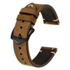 BISONSTRAP Watch Strap for Men, Handmade Stitching Leather Strap, Quick