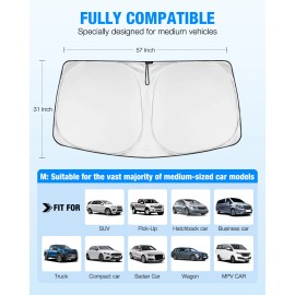 Neverland 58*31" Car Windshield Front Window Sun Shade Cover Visors UV Foldable Protect AA