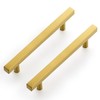 Ravinte 5 Pack Gold Cabinet Handles 4-1/2 Inch Brushed Brass