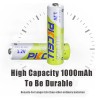PKCELL 2PCS AAA Rechargeable Batteries 1000mAh 1.2V Battery For Garden