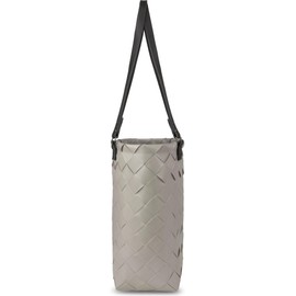normani Wicker Basket 12 Litres Recycled Material with Handle and Inner Pocket - for the Beach or Shopping, taupe