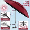 NBtoUS 2 Pack 48.6" Double Canopy Umbrella with Clamp, UPF50+