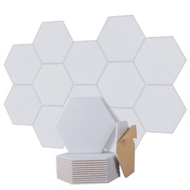 Self-Adhesive Acoustic Panels, 12 Pcs 12" X 10" X 0.4" Sound Absorbing Panels Studio Acoustic Treatment High-Density Sound Deadening Panels
